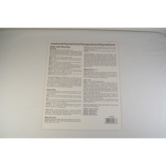 Fibre Craft Crochet Doll Pattern Booklet Mothers Lullaby 13" FCM 233 1990 - Picture 2 of 3